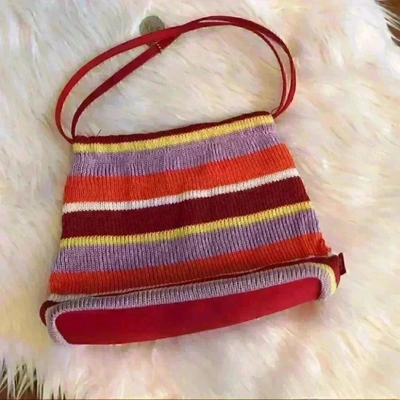 The SAK Tulip Caribbean crochet hobo Handbag Read violet orange etc - Picture 1 of 4